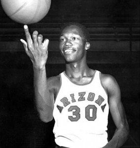 Ernie McCray during his Arizona playing days. His 46 points in a 1960 game remains a school record (University of Arizona photo)
