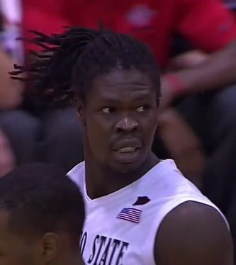 Angelo Chol will play his former team when San Diego State plays Arizona in the Maui Invitational title game (ESPN screen shot)