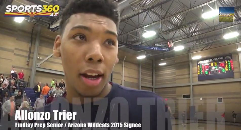 Allonzo Trier talks about his season and the Arizona Wildcats in an interview with Sports360AZ.com (YouTube video capture, click on photo to access video)