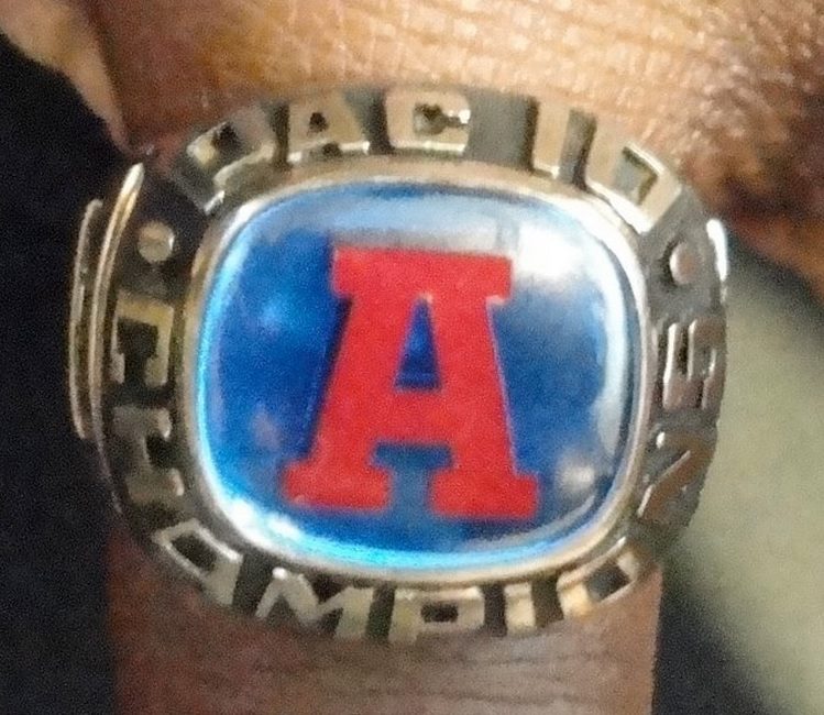 A ring signifying Arizona's first Pac-10 championship ring, which John Edgar was an important part of achieving (Edgar photo)