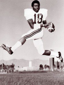 Theopolis "T" Bell set many receiving records at Arizona before winning two Super Bowls with Pittsburgh in the 1970's (University of Arizona photo)