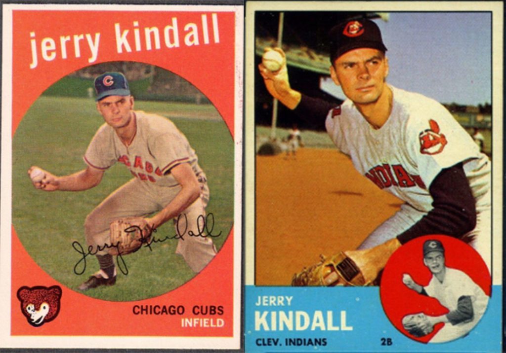 Jerry Kindall played xx of his years in the majors with the Chicago Cubs and Cleveland Indians