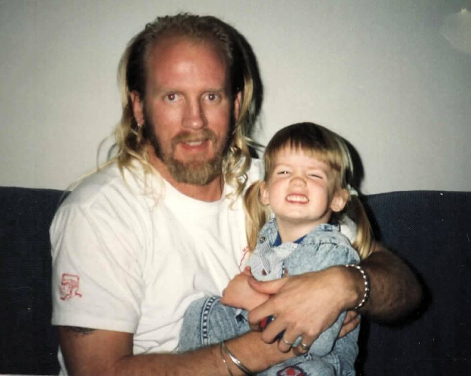 Jay Dobyns with his daughter Dale in the midst of his undercover work with the ATF (Dobyns family photo)
