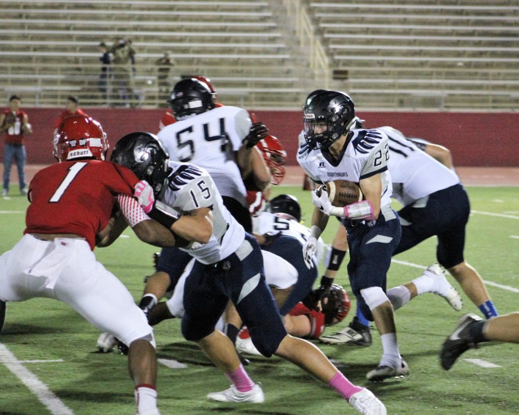Ironwood Ridge RB Nick Brahler was an unlikely hero. 30 carries for 144 yards and two TDs. (Andy Morales/AllSportsTucson.com)