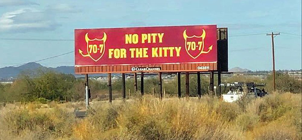 Brittany Bowyer: Sun Devils troll Wildcats with “70-7” billboard | ALLSPORTSTUCSON.com
