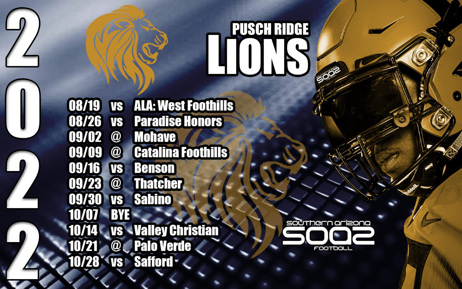 2022 Southern Arizona high school football schedules — Pusch Ridge Lions | ALLSPORTSTUCSON.com